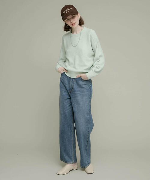 URBAN RESEARCH Sonny Label(アーバンリサーチサニーレーベル)の「フラッフィータッチクルーネックニットプルオーバー(ニット/セーター・レディース・ブラック/グレー/ミント・FREE)」の18枚目の写真