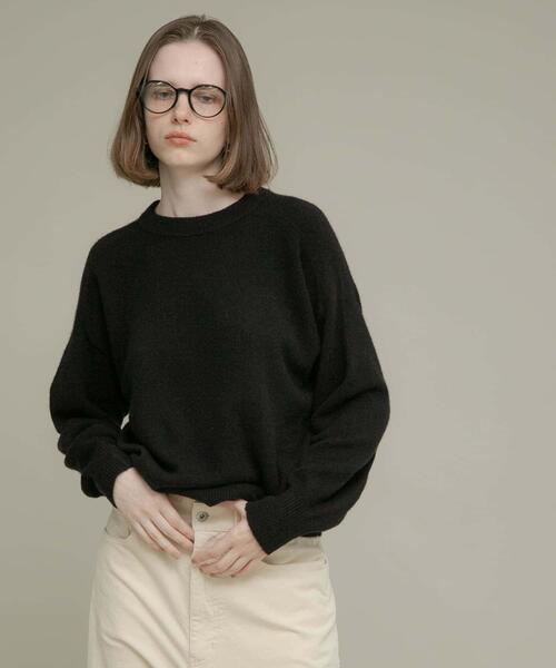 セール】フラッフィータッチクルーネックニットプルオーバー（ニット