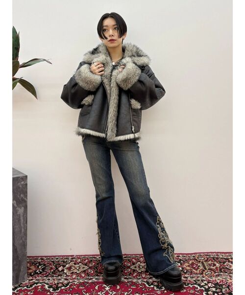 リバーシブルフェイクファーブルゾン（ブルゾン）｜EVRIS（エヴリス