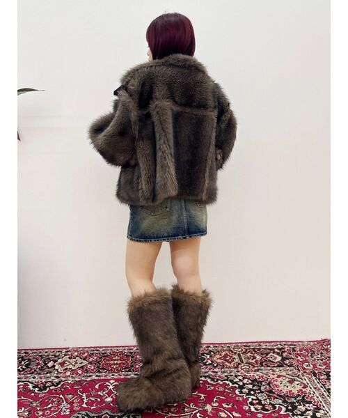 セール】リバーシブルフェイクファーブルゾン（ブルゾン）｜EVRIS