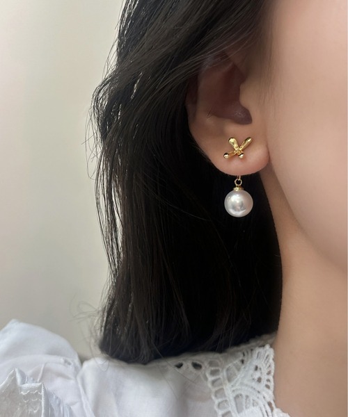 セール】エコパールフラワーピアス（ピアス（両耳用））｜LA