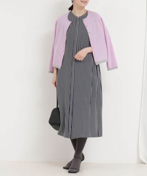 MICO COULIER（ミコクリエ）の「クリセタツイルストライププリントワンピース（ワンピース・レディース・ブルー系その他7/ブルー系その他・38）」の21枚目の写真