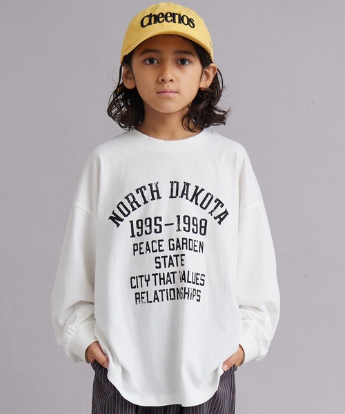 PAIRMANON STREET（ペアマノンストリート）の「【綿100%】アソート グラフィック 長袖 Tシャツ【PAIRMANON STREET】（Tシャツ/カットソー・キッズ・ブラック/ピンク系その他/ブラック系その他2/ホワイト系その他4/ホワイト系その他2/ブラック系その他3/レッド/ピンク/ホワイト系その他3/ホワイト/ホワイト系その他/ブラック系その他/ネイビー/ベージュ・90/150/160/100/130/110/140/120）」の3枚目の写真