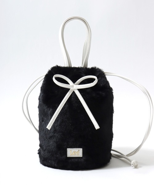 Lee(リー)の「Lee(リー)フェイクファー2wayミニショルダー&ハンドバッグ レディース(ハンドバッグ・レディース・ブラック/ワイン/グレイッシュベージュ・FREE)」の2枚目の写真