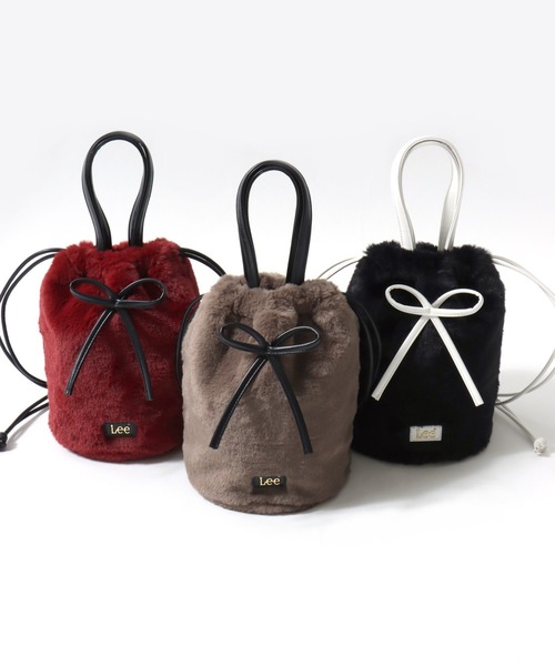 Lee(リー)の「Lee(リー)フェイクファー2wayミニショルダー&ハンドバッグ レディース(ハンドバッグ・レディース・ブラック/ワイン/グレイッシュベージュ・FREE)」の22枚目の写真