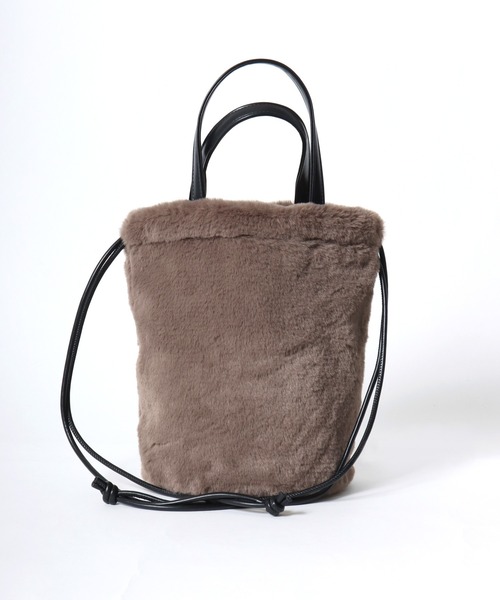 Lee(リー)の「Lee(リー)フェイクファー2wayミニショルダー&ハンドバッグ レディース(ハンドバッグ・レディース・ブラック/ワイン/グレイッシュベージュ・FREE)」の15枚目の写真