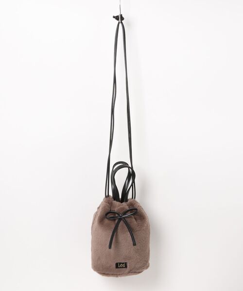 Lee(リー)の「Lee(リー)フェイクファー2wayミニショルダー&ハンドバッグ レディース(ハンドバッグ・レディース・ブラック/ワイン/グレイッシュベージュ・FREE)」の4枚目の写真