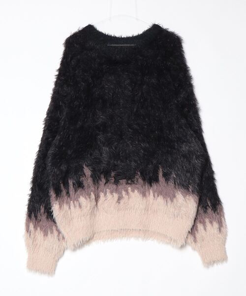 ADAM PATEK(アダムパテック)の「【ADAMPATEK/アダムパテック】distorted chevron pattern crewneck ジャガードニット(ニット/セーター・レディース・その他2/その他1・2/1)」の2枚目の写真