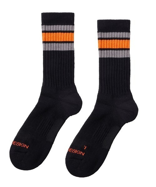 BODY WILD（ボディーワイルド）の「BODY WILD by BEAMS DESIGN　靴下　テーピング・アーチサポート つま先パイル（ソックス/靴下・メンズ・ホワイト系その他/ブラックミックス/オレンジ/ミックスグレー・25-27CM）」の7枚目の写真