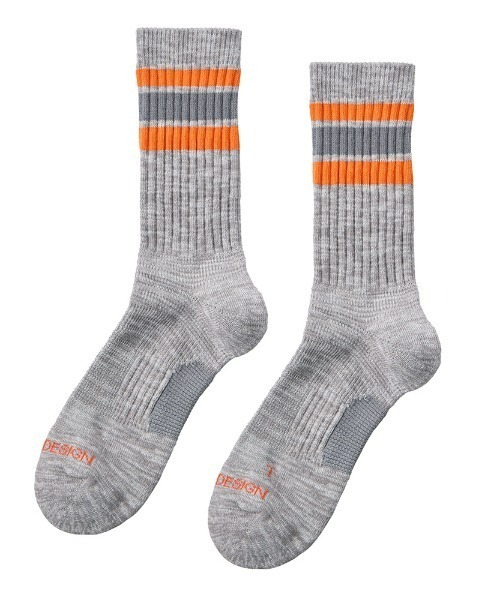 BODY WILD（ボディーワイルド）の「BODY WILD by BEAMS DESIGN　靴下　テーピング・アーチサポート つま先パイル（ソックス/靴下・メンズ・ホワイト系その他/ブラックミックス/オレンジ/ミックスグレー・25-27CM）」の6枚目の写真