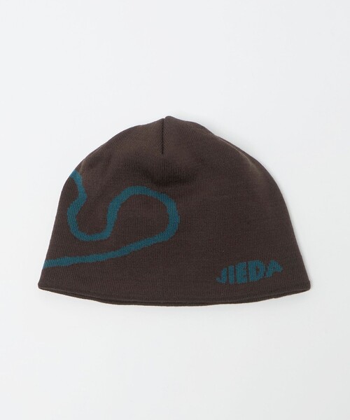 Jieda(ジエダ)の「<JieDa>J ロゴ ニット キャップ(ニットキャップ/ビーニー・メンズ・ブラック/ダークブラウン・FREE)」の2枚目の写真