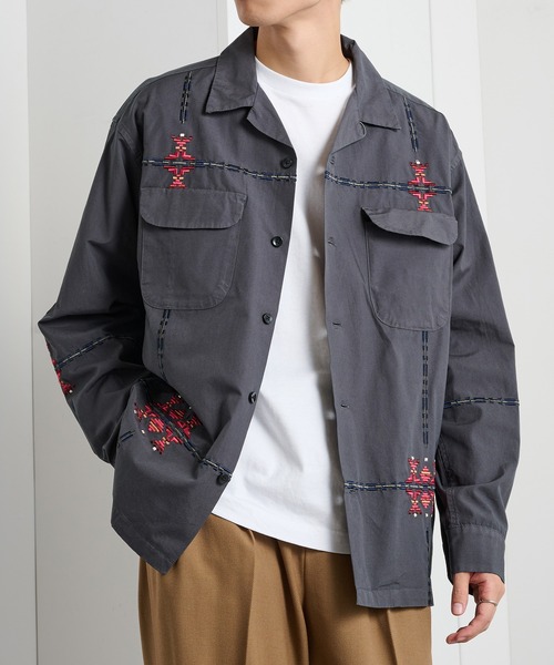 PENDLETON（ペンドルトン）の「【PENDLETON】オープンカラーシャツ　ガーメントダイ加工 5475-1011（シャツ/ブラウス・メンズ・アイボリー/チャコールグレー・L/M）」の2枚目の写真
