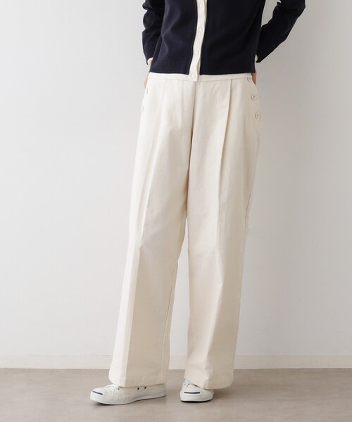 Dessin(デッサン)の「【セットアップ可・洗える】マリンコーデュロイパンツ(その他パンツ・レディース・ホワイト系/ブラウン系その他/ネイビー・00/01/02/03)」の2枚目の写真