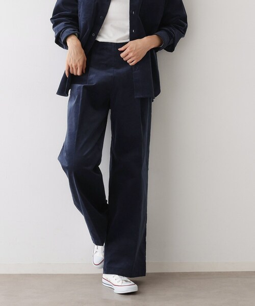 Dessin(デッサン)の「【セットアップ可・洗える】マリンコーデュロイパンツ(その他パンツ・レディース・ホワイト系/ブラウン系その他/ネイビー・00/01/02/03)」の1枚目の写真