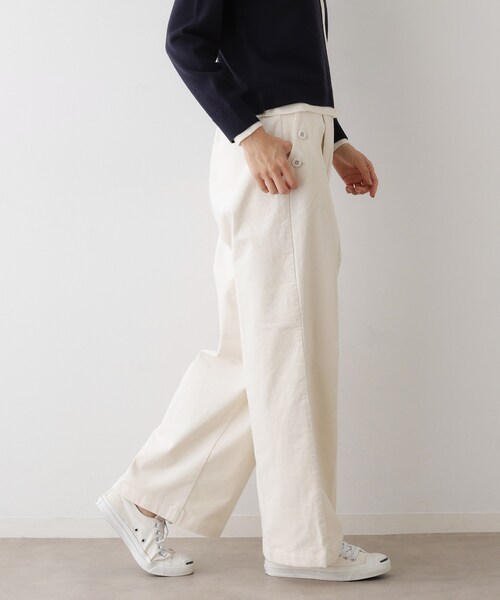 Dessin(デッサン)の「【セットアップ可・洗える】マリンコーデュロイパンツ(その他パンツ・レディース・ホワイト系/ブラウン系その他/ネイビー・00/01/02/03)」の10枚目の写真