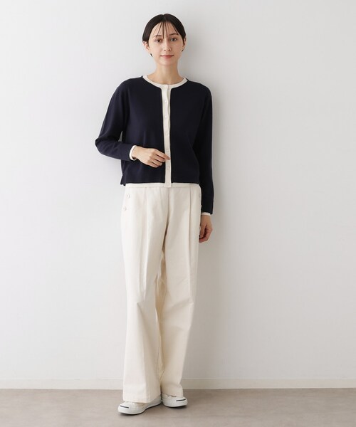 Dessin(デッサン)の「【セットアップ可・洗える】マリンコーデュロイパンツ(その他パンツ・レディース・ホワイト系/ブラウン系その他/ネイビー・00/01/02/03)」の4枚目の写真