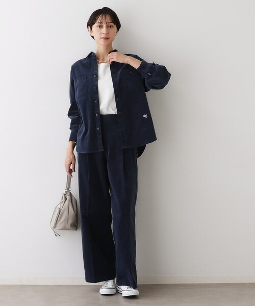 Dessin(デッサン)の「【セットアップ可・洗える】マリンコーデュロイパンツ(その他パンツ・レディース・ホワイト系/ブラウン系その他/ネイビー・00/01/02/03)」の11枚目の写真