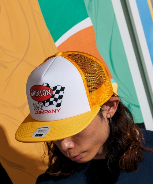 BRIXTON(ブリクストン)の「BRIXTON/ブリクストン COLLINS NP HP TRUCKER HAT キャップ(キャップ・メンズ・イエロー・ONE SIZE)」の4枚目の写真