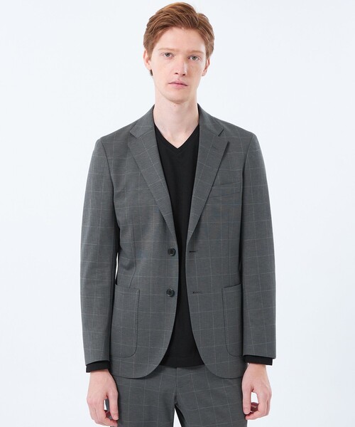 MACKINTOSH PHILOSOPHY(マッキントッシュ フィロソフィー)の「テーラードジャージー ジャケット ウインドペンプリント(テーラードジャケット・メンズ・グレー・38/40)」の1枚目の写真