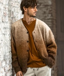 AKM Contemporary（エイケイエムコンテンポラリー）の「【WEB・直営店限定】AKM Contemporary(エイケイエムコンテンポラリー)モヘア オーバーサイズ グラデーション ニットカーディガン(保温性/起毛)（カーディガン/ボレロ）」