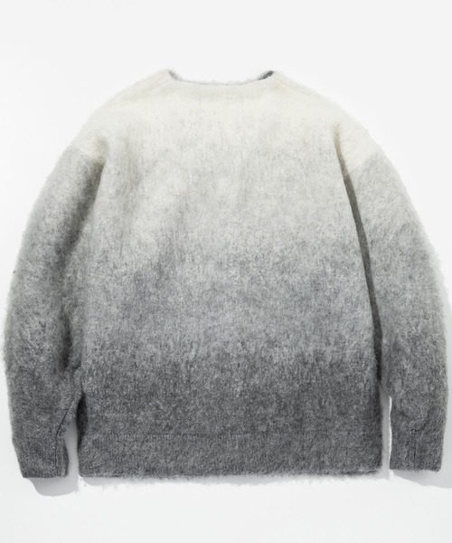 AKM Contemporary（エイケイエムコンテンポラリー）の「【WEB・直営店限定】AKM Contemporary(エイケイエムコンテンポラリー)モヘア オーバーサイズ グラデーション ニットカーディガン(保温性/起毛)（カーディガン/ボレロ・メンズ・ブラック/ホワイト/ブラウン・S/M/L/XL）」の12枚目の写真