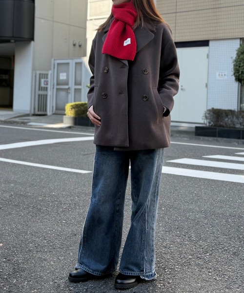 ikka(イッカ)の「リブニットマフラー(マフラー・レディース・グレー/ブラック/ブラウン/レッド/オフホワイト/ライム・FREE)」の13枚目の写真