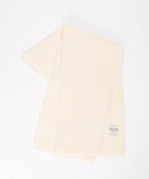 ikka(イッカ)の「リブニットマフラー(マフラー・レディース・グレー/ブラック/ブラウン/レッド/オフホワイト/ライム・FREE)」の14枚目の写真