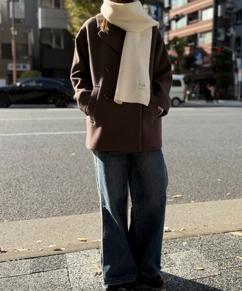 ikka(イッカ)の「リブニットマフラー(マフラー・レディース・グレー/ブラック/ブラウン/レッド/オフホワイト/ライム・FREE)」の15枚目の写真