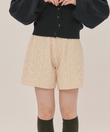 loin nuit(jC)cable knit short pants / P[ujbgV[gpc(̑pc)