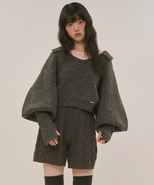 cable knit short pants / ケーブルニットショートパンツ（その他