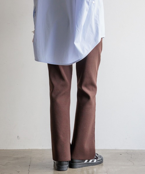 HEREIAM（ヘレイアム）の「【HEREIAM】EASYニットフレアパンツ（その他パンツ・レディース・ブラック/ダークブラウン・X-SMALL/SMALL/MEDIUM）」の22枚目の写真