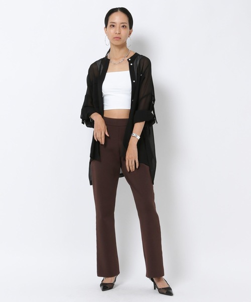 HEREIAM（ヘレイアム）の「【HEREIAM】EASYニットフレアパンツ（その他パンツ・レディース・ブラック/ダークブラウン・X-SMALL/SMALL/MEDIUM）」の15枚目の写真