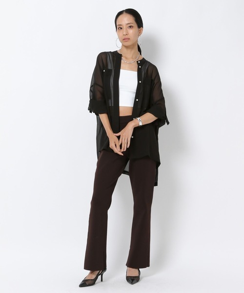 HEREIAM（ヘレイアム）の「【HEREIAM】EASYニットフレアパンツ（その他パンツ・レディース・ブラック/ダークブラウン・X-SMALL/SMALL/MEDIUM）」の13枚目の写真