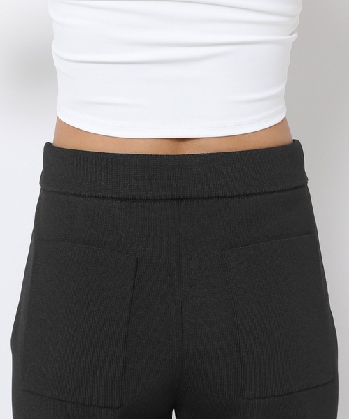 HEREIAM（ヘレイアム）の「【HEREIAM】EASYニットフレアパンツ（その他パンツ・レディース・ブラック/ダークブラウン・X-SMALL/SMALL/MEDIUM）」の6枚目の写真