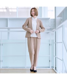 スーツスクエア　レディーススーツ上下セット　ベージュ系 SUIT SQUARE｜スーツスクエア（レディース）のスーツセット（ベージュ