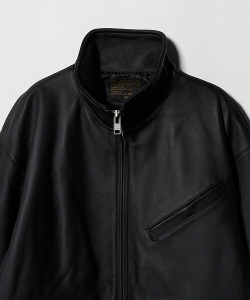 美品 AVIREX レザーブルゾン ブラック XL 定価75,900円 別注】＜AVIREX＞レザー ジップ ブルゾン（ブルゾン）｜AVIREX