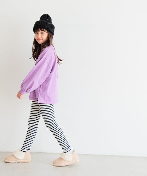 BAYFLOW（ベイフロー）の「[抜群の伸縮性!]モチモチスムースレギンス[KIDS]（レギンス/スパッツ・キッズ・ホワイト/ブルー/ブラック・110cm/150cm/140cm/130cm/120cm）」の9枚目の写真