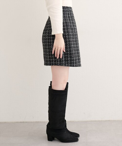 natural couture（ナチュラルクチュール）の「【WEB限定】べこべこ釦ラップミニスカート（スカート・レディース・ブラウン/その他2/その他1/チャコールグレー・FREE）」の8枚目の写真