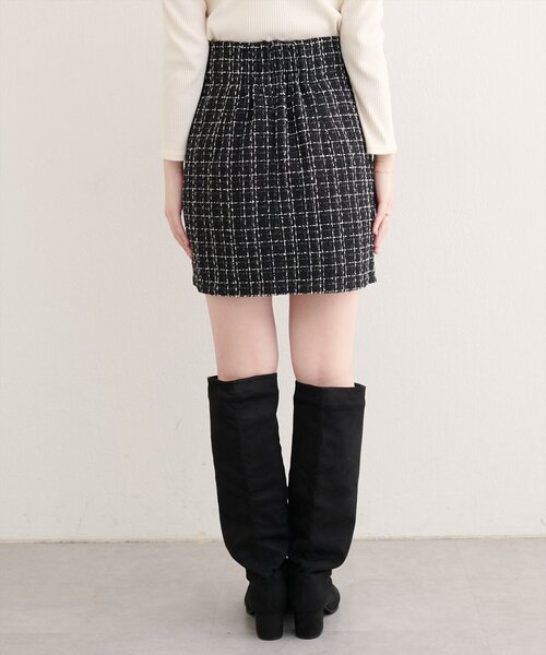 natural couture（ナチュラルクチュール）の「【WEB限定】べこべこ釦ラップミニスカート（スカート・レディース・ブラウン/その他2/その他1/チャコールグレー・FREE）」の7枚目の写真