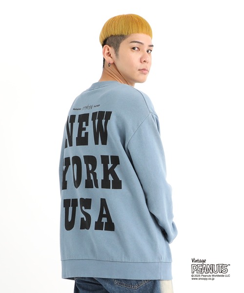 Manhattan Portage（マンハッタンポーテージ）の「Sweat Trainer PEANUTS（スウェット・メンズ・ベージュ/ダークブルー/ピンク・SMALL/MEDIUM/LARGE/X-LARGE）」の4枚目の写真