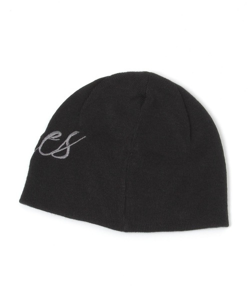 AMESWORLDWIDE（アメスワールドワイド）の「【UNISEX】AMES WORLDWIDE／BIG TYPO ビーニー（ニットキャップ/ビーニー・レディース・ブラック/アイボリー・FREE）」の3枚目の写真