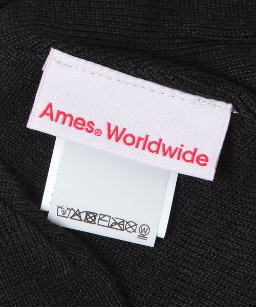 AMESWORLDWIDE（アメスワールドワイド）の「【UNISEX】AMES WORLDWIDE／BIG TYPO ビーニー（ニットキャップ/ビーニー・レディース・ブラック/アイボリー・FREE）」の9枚目の写真