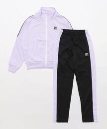 FILA（フィラ）の「【FILA/フィラ】キッズバイカラージャージ上下セット｜伸縮性・動きやすさ｜ロゴラインアクセント　セットアップ（セットアップ）」