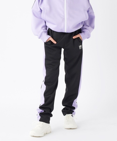 セール】【FILA/フィラ】キッズバイカラージャージ上下セット｜伸縮性
