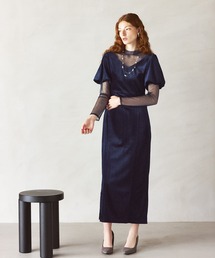 darial | 【darial】lame velvet dress ラメ ベロア ドレス お呼ばれ 結婚式 二次会 成人式 同窓会 セレモニードレス パーティドレス オケージョンドレス(ドレス)