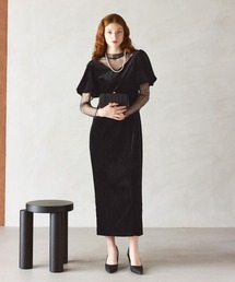 DAZZY（デイジー）の「【darial】lame velvet dress ラメ ベロア ドレス お呼ばれ 結婚式 二次会 成人式 同窓会 セレモニードレス パーティドレス オケージョンドレス（ドレス）」