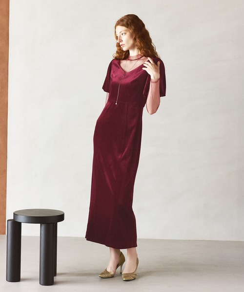 darial（ダリアル）の「【darial】lame velvet dress ラメ ベロア ドレス お呼ばれ 結婚式 二次会 成人式 同窓会 セレモニードレス パーティドレス オケージョンドレス（ドレス・レディース・レッド/ネイビー/ブラック・S/M/L）」の20枚目の写真