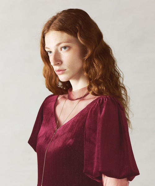 darial（ダリアル）の「【darial】lame velvet dress ラメ ベロア ドレス お呼ばれ 結婚式 二次会 成人式 同窓会 セレモニードレス パーティドレス オケージョンドレス（ドレス・レディース・レッド/ネイビー/ブラック・S/M/L）」の17枚目の写真