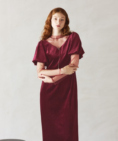 darial（ダリアル）の「【darial】lame velvet dress ラメ ベロア ドレス お呼ばれ 結婚式 二次会 成人式 同窓会 セレモニードレス パーティドレス オケージョンドレス（ドレス・レディース・レッド/ネイビー/ブラック・S/M/L）」の18枚目の写真