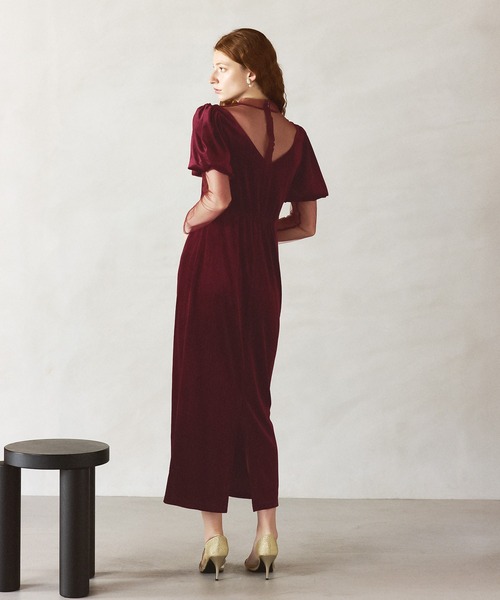 darial】lame velvet dress ラメ ベロア ドレス お呼ばれ 結婚式